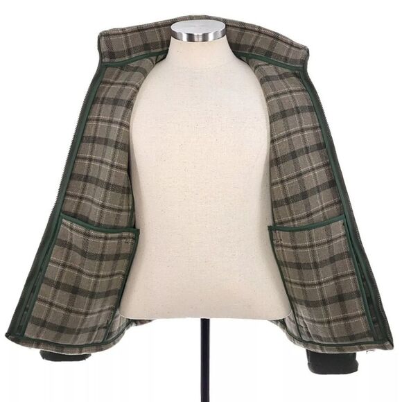 Woolrich Wool Blend Long Sleeve Green Jacket - Picture 11 of 12